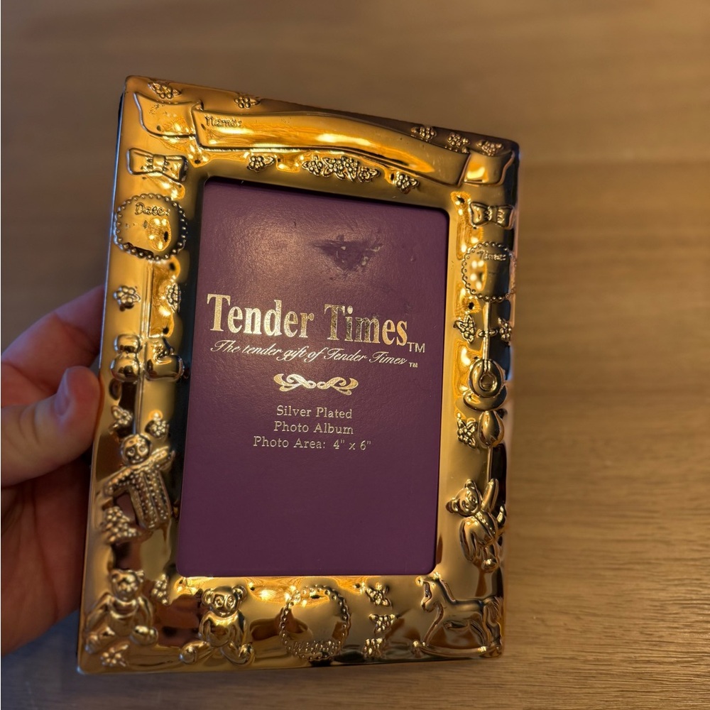 Vintage Tender Times Silver Plated Child / Baby 4x6 Photo Album